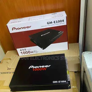 Pioneer 4-Channel Bridgeable Amplifier With Bass Boost, Black Gm-A6704