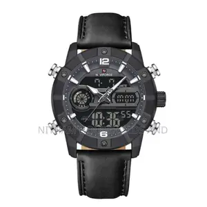 Naviforce Nf9263 Leather Watch Men Black