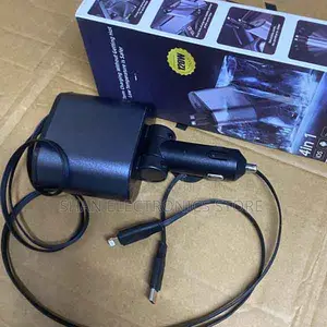 120w Output 4-in-1 Design Powerful Retractable Car Charger
