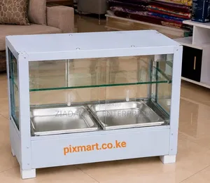 Double Insert Chips Warmer Display,Electric Snack Warmer Display Cabin