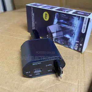 Automatically Retractable Car Charger 120w 4in1 Fast Charging Charger