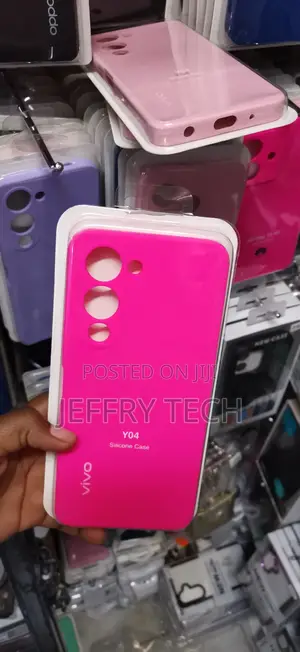 Vivo Y04 Vivid Pink Soft, Anti-Slip Case-Silicone