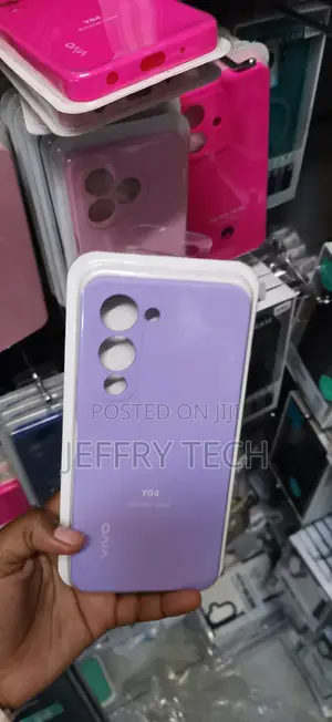 Vivo Y04,Lavender-Colored Liquid Silicone Protective Case