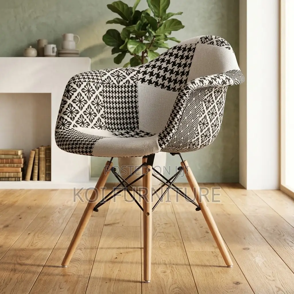 Dining Chairs; Large Eames Dining Chair With Huge Armrest
