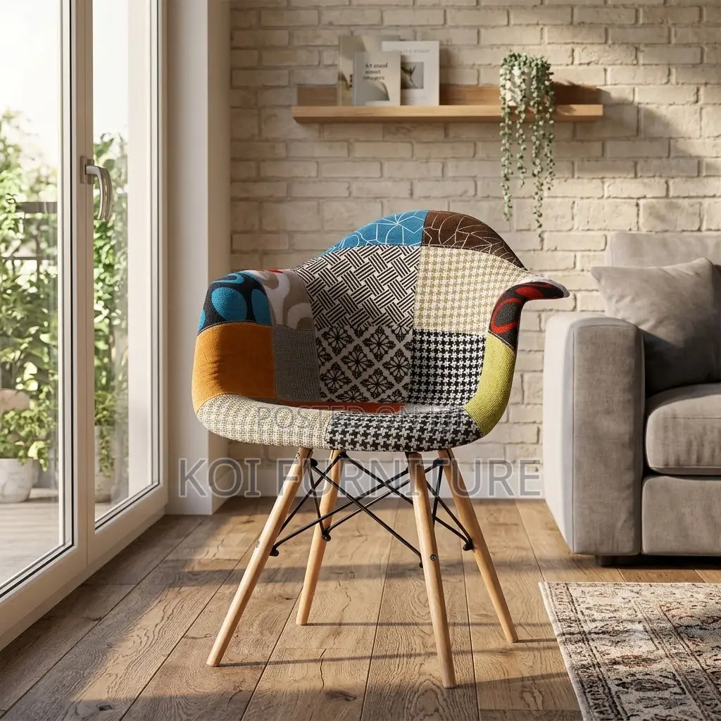 Dining Chairs; Large Eames Dining Chair With Huge Armrest