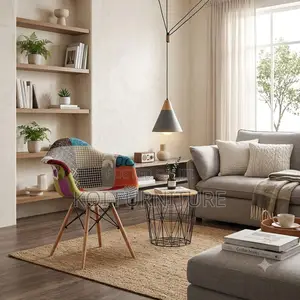 Dining Chairs; Large Eames Dining Chair With Huge Armrest