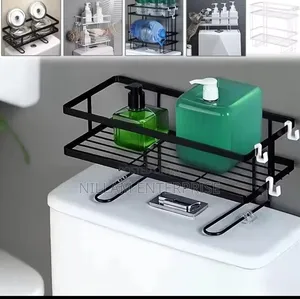 Metallic Over the Toilet Rack Single Layer