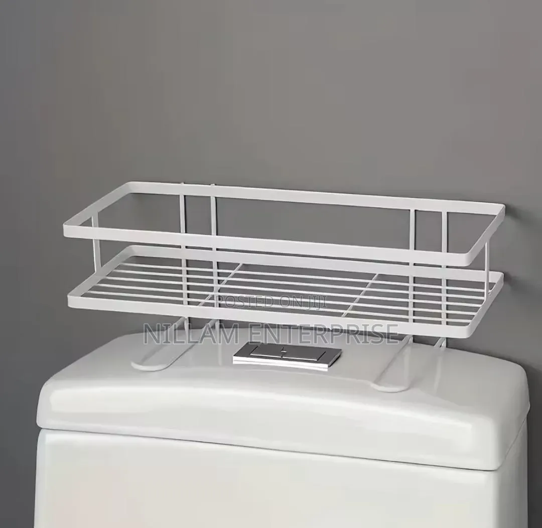 Metallic Over the Toilet Rack Single Layer