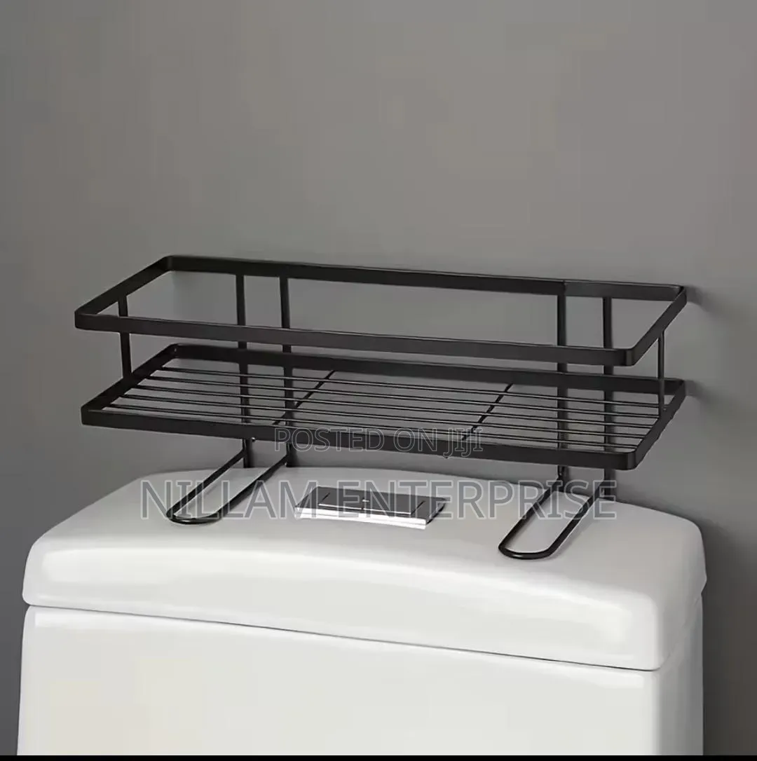 Metallic Over the Toilet Rack Single Layer