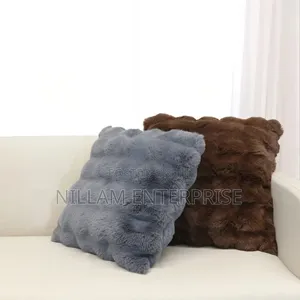 Soft Cozy Fluffy Faux Rabbit Fur Decorative Pillow Case Covers