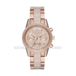 Michael Kors Mk6307 Rose Gold Chronograph Watch for Women