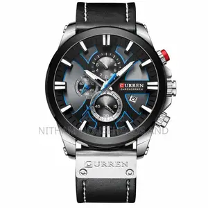 Curren 8346 Leather Chronograph Watch for Men