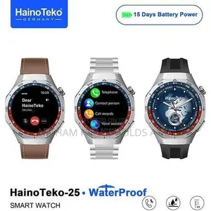 Haino Teko 25 Round Smartwatch With 3 Pair Strap