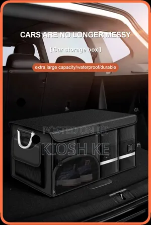 Car Trunk Foldable Storage Box With Shoe Compartment Restocked