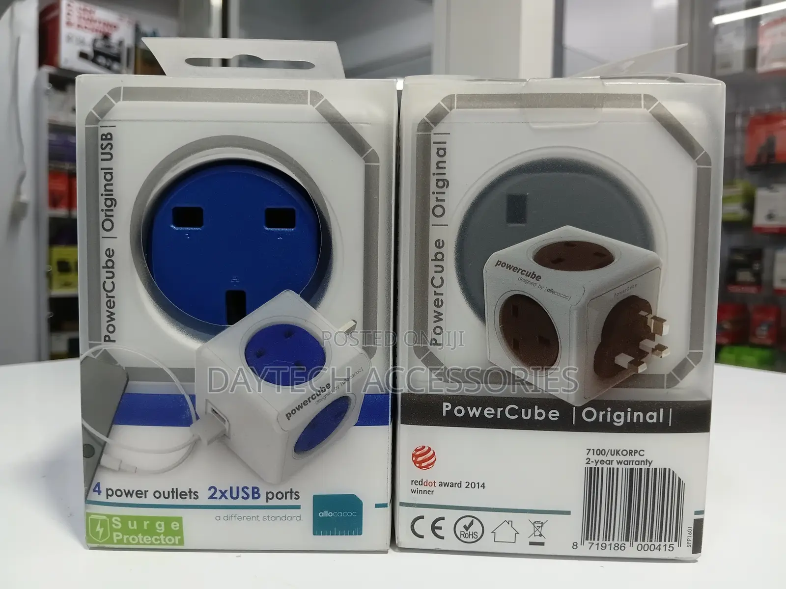 This Is an Allocacoc Powercube Extended Usb Surge Protector.