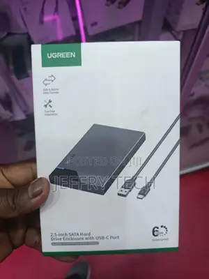 Ugreen 2.5-Inch Sata Hard Drive Enclosure Usb-C Port of SSDS or Hdds.