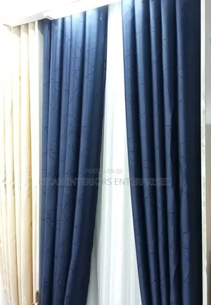 Navy Blue Block Out Curtains Block Out Curtains Environmental Friendly