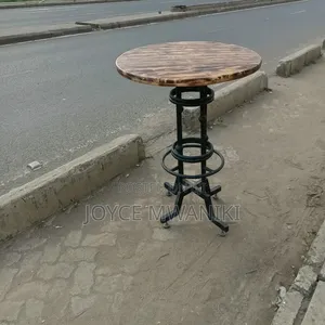 Wooden High Bar Table With Rustic Finish 