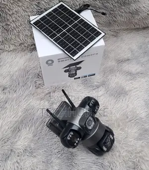 Triple Lens Outdoor Camera With Solar Panel 4g Surveillance System