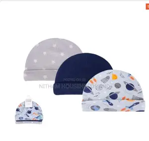 Pure Cotton Baby Hats (Set of 3)