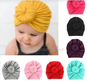 Pure Cotton Baby Hats (Set of 3) Fashionable Baby Turban Hat