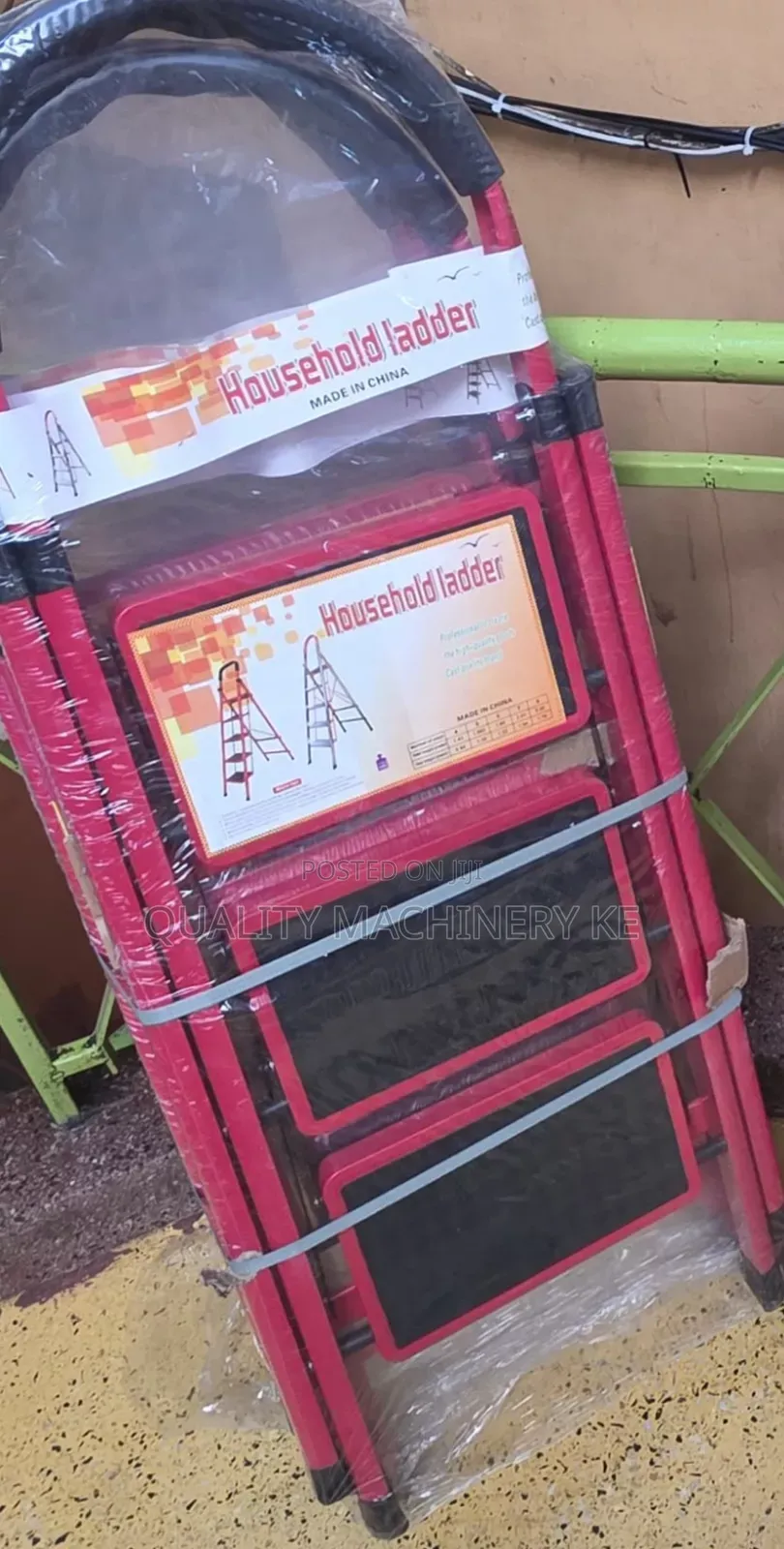 High Quality Red 3steps Ladder