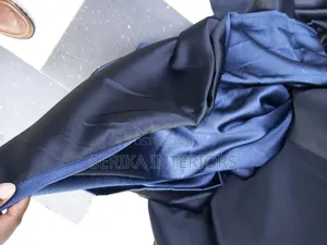 Dark Blue Block Out Curtains Block Out Curtains Environmental Friendly