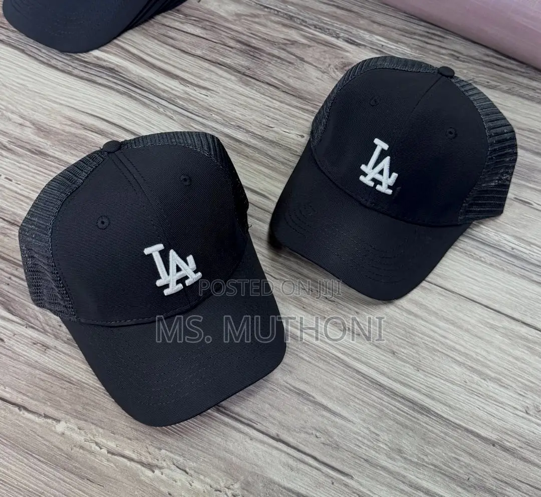 Black Cotton Breatheable Mesh Caps 