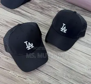 Black Cotton Breatheable Mesh Caps 