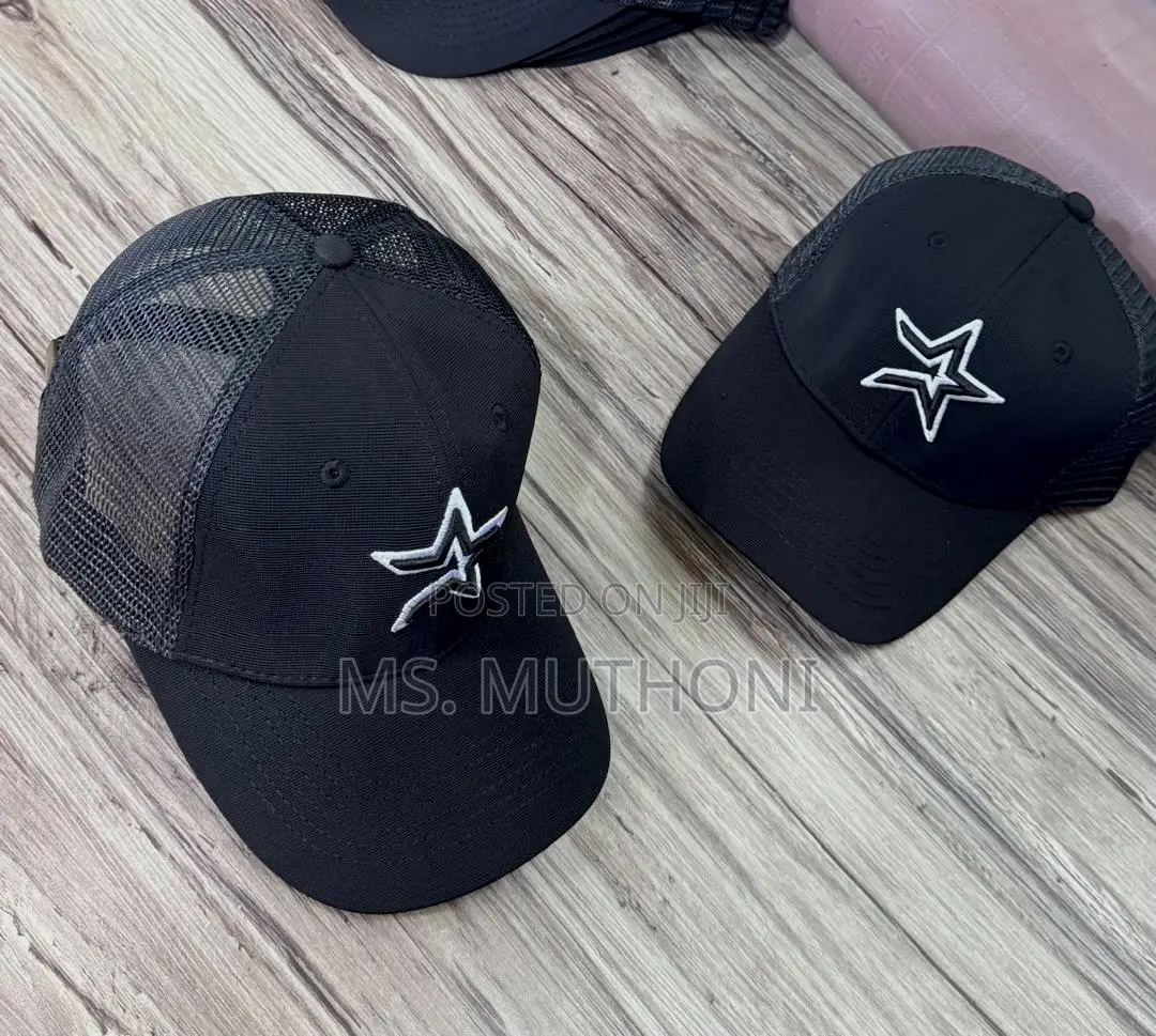 Black Cotton Breatheable Mesh Caps 