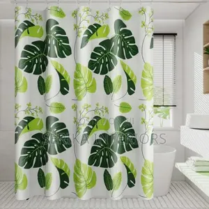 Palm Leave Shower Curtains Shower Curtains Environmental Friendly