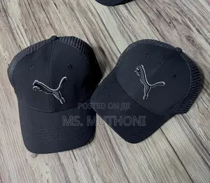 Polo / Puma / Prada Black Baseball Caps With a Breathable Mesh