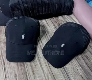 Polo / Puma / Prada Black Baseball Caps With a Breathable Mesh