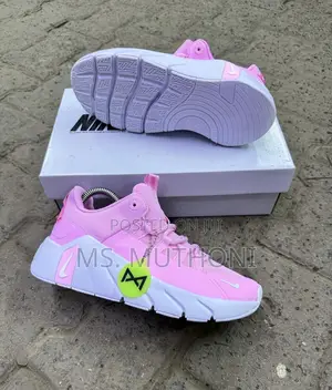 Women’S Vibrant Pink Foam Mesh Upper Gym Shoes Size 36-41