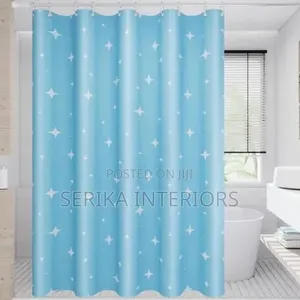 Star Sky Blue Shower Curtains Shower Curtains Environmental Friendly