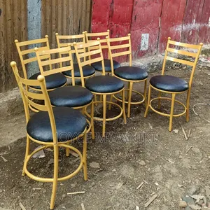 Gold Coated Frame, Restaurant Round Chairs