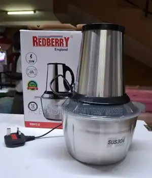 250 Watts - Redberry 3 Litres Electric Food Chopper - Stainless Finish