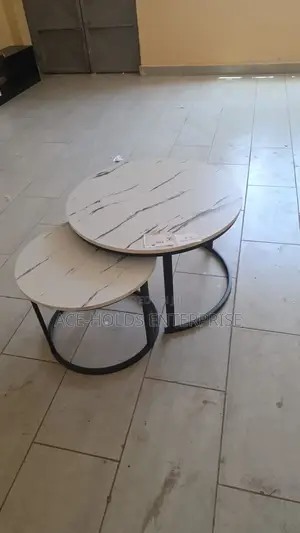 Black Stand Design - MDF Coffee Nesting Table 2 in 1