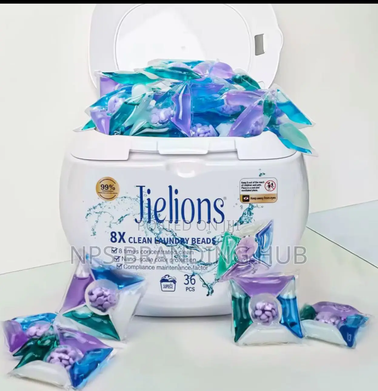 36 Large Laundry Detergent Pods for Deep Cleaning (Cn