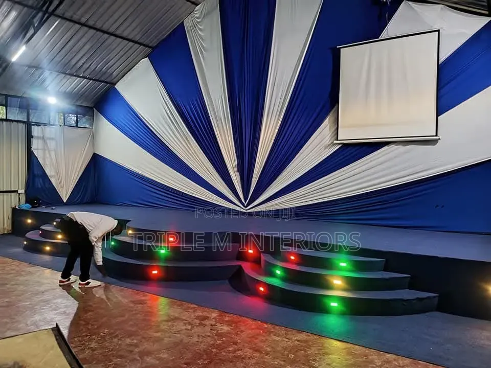 Deep Blue Carpet for Altars, Pulpits Stages