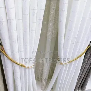 Classic White Curtains for a Bright Living Room Window Drapes
