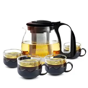 5 in 1 Heat Resistant Borosilicate Tea Pot