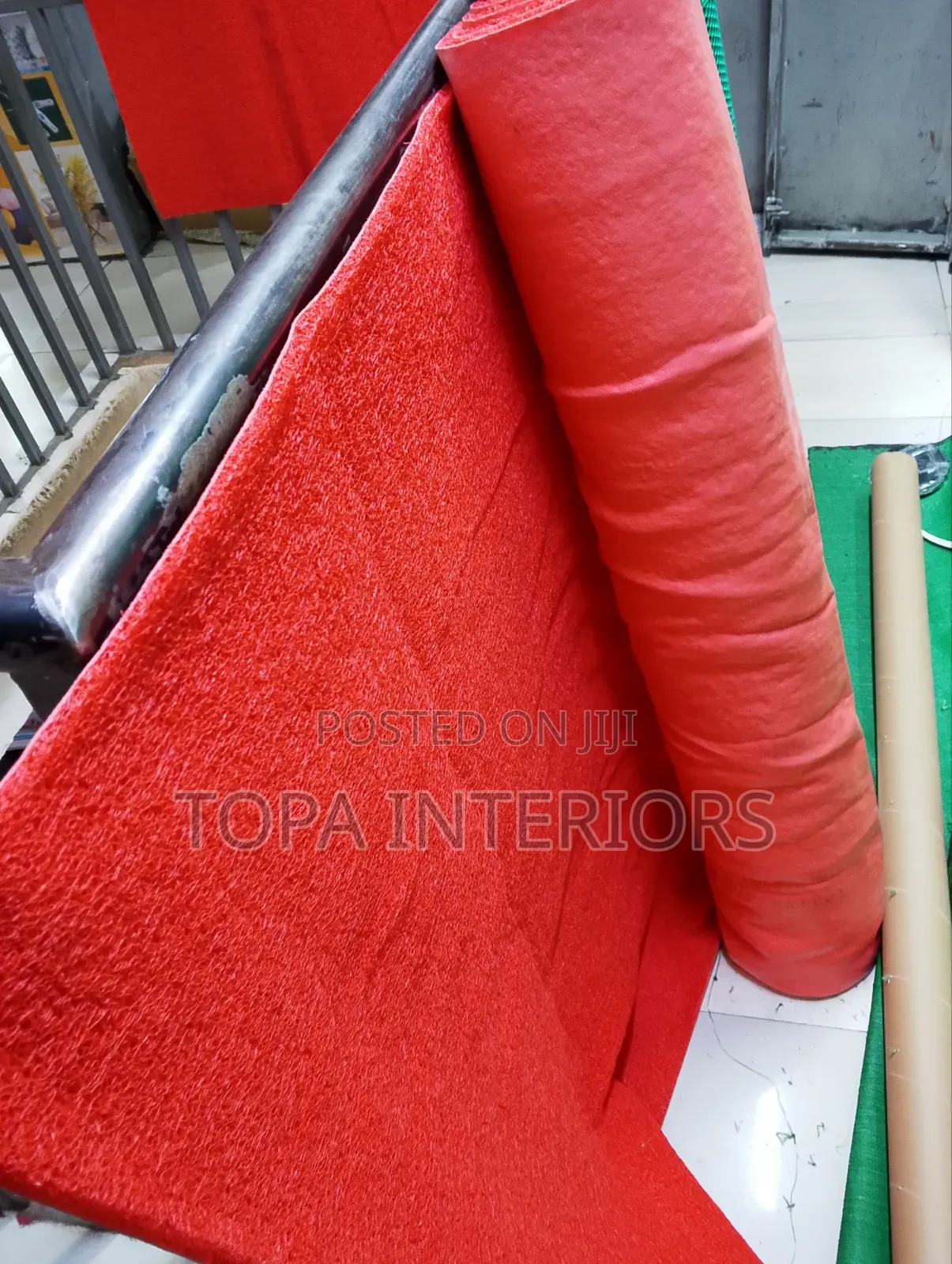 Multipurpose Easy to Clean Antislip Red Runner Rugs For
