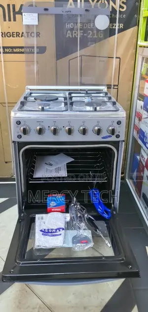 Ecomax 60x60cm 3+1 Standing Cooker With Rotisserie Turbo Fan