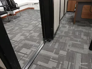 Grey Themed Office Floor Insulation Tile Carpets for Whole Floor Cover