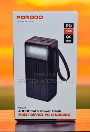 Porodo 40000mah Pd 65w Multi-Device Power Bank | Pdpbfch078bk