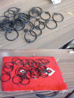 Circle Black Metal Curtain Rings Accessories