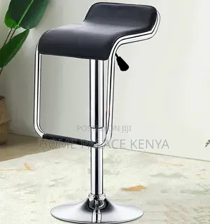 Bar Stool: Rotating Leather Stool With Footrest
