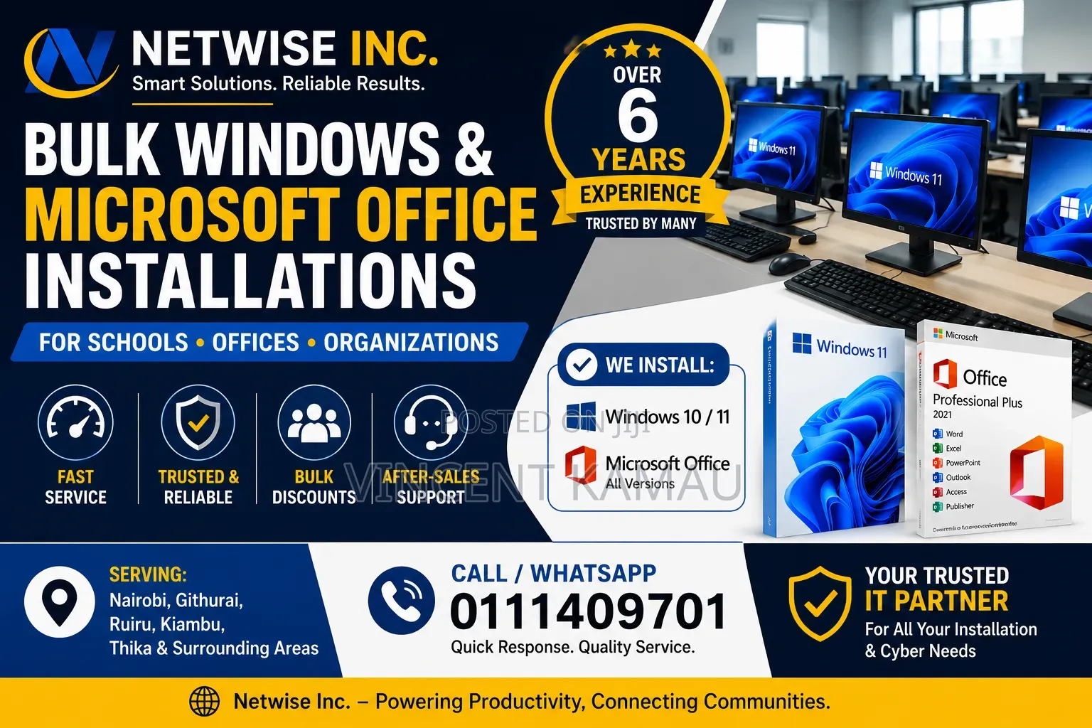 Professional It Services: Bulk Windows 11 & Ms Office Installation