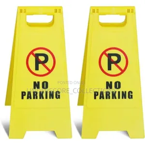 Foldable, A-frame Yellow Warning Sign